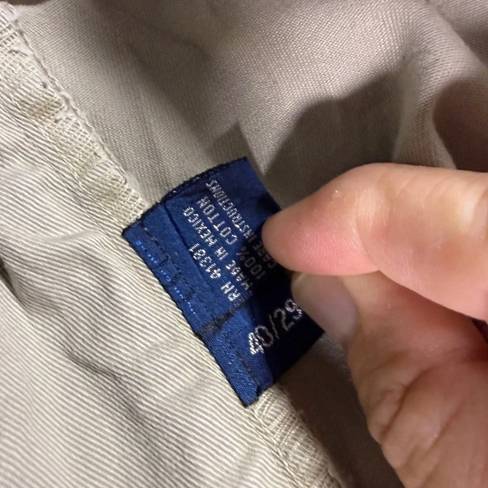 Polo Ralph Lauren Hammond Pant Mens 40x29 Tan Khaki Pleated Cuffed Chino Trouser